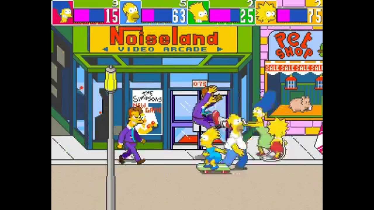 free the simpsons arcade game